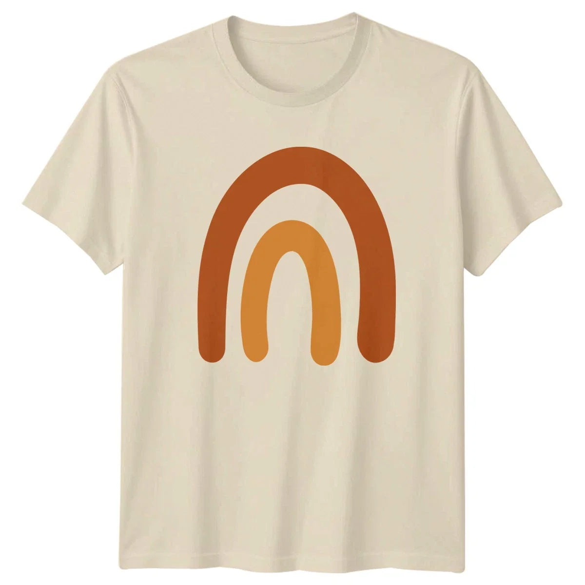 Boho Minimalist Earth Tone Rainbow T-Shirt Minimalist Rainbow Abstract Art Unisex T-shirt, Sweatshirt, Hoodie, Long Sleeve Tee - T-Shirt, Sweatshirt, Hoodie