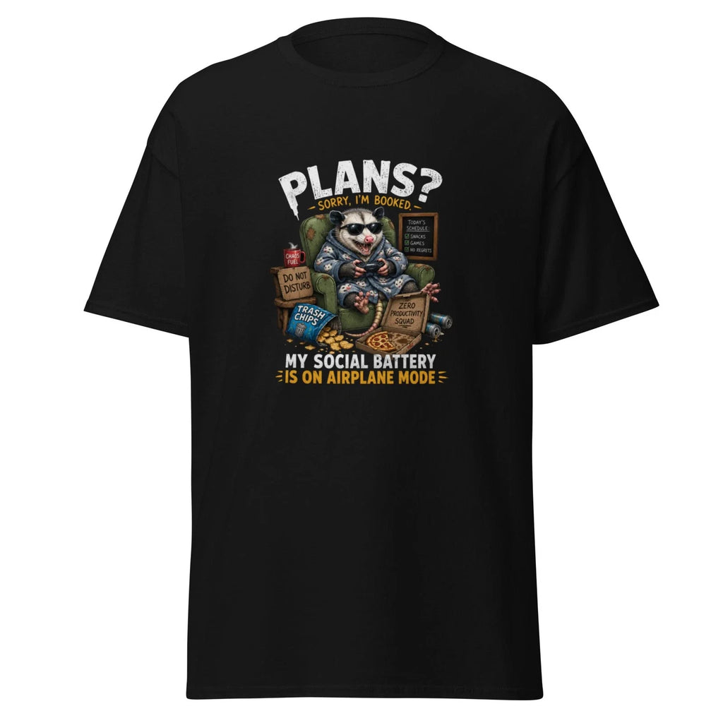 Social Battery Possum classic tee Unisex T-shirt, Sweatshirt, Hoodie, Long Sleeve Tee - T-Shirt, Sweatshirt, Hoodie