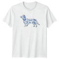 Blue Floral French Toile Womens T-Shirt Dachshund Dogs Gift For Her Unisex T-shirt, Sweatshirt, Hoodie, Long Sleeve Tee - T-Shirt, Sweatshirt, Hoodie