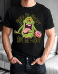 Give Me Foody When Moody Tshirt - Sizes S-5XL -Ghostbusters Slimer Mens Cotton Unisex T-shirt, Sweatshirt, Hoodie, Long Sleeve Tee - T-Shirt, Sweatshirt, Hoodie