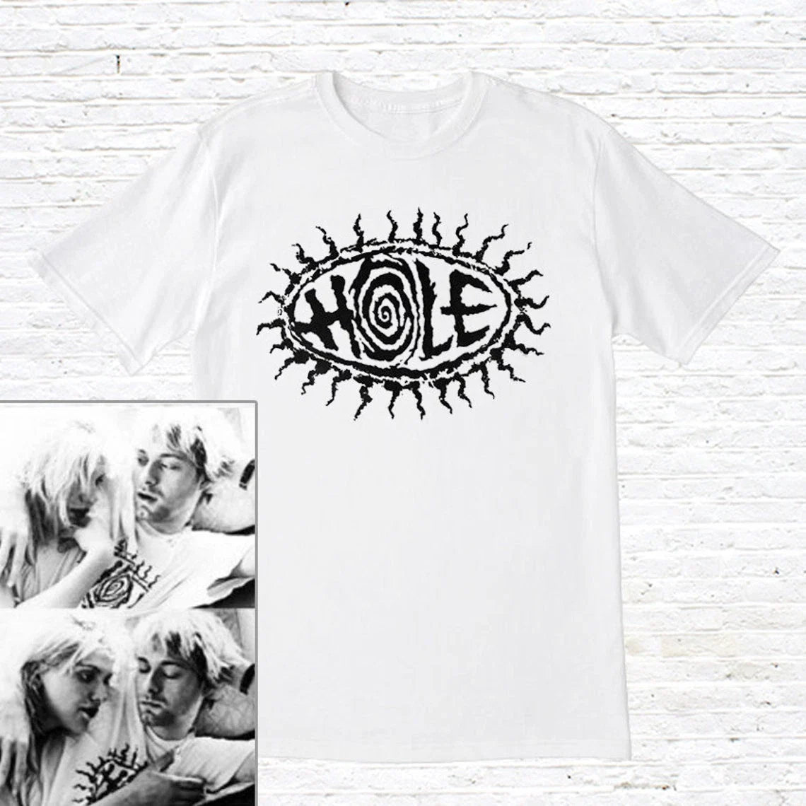 Hole T-Shirt (Worn by Kurt Cobain),  Unisex Tee Unisex T-shirt, Sweatshirt, Hoodie, Long Sleeve Tee - T-Shirt, Sweatshirt, Hoodie