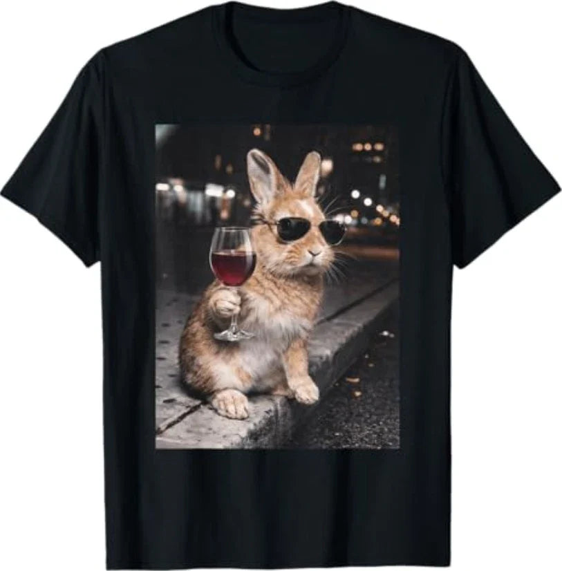 Funny Wine Glasses Bunny Eggs Happy Easter Day Drink Team T-Shirt Unisex T-shirt, Sweatshirt, Hoodie, Long Sleeve Tee - T-Shirt, Sweatshirt, Hoodie