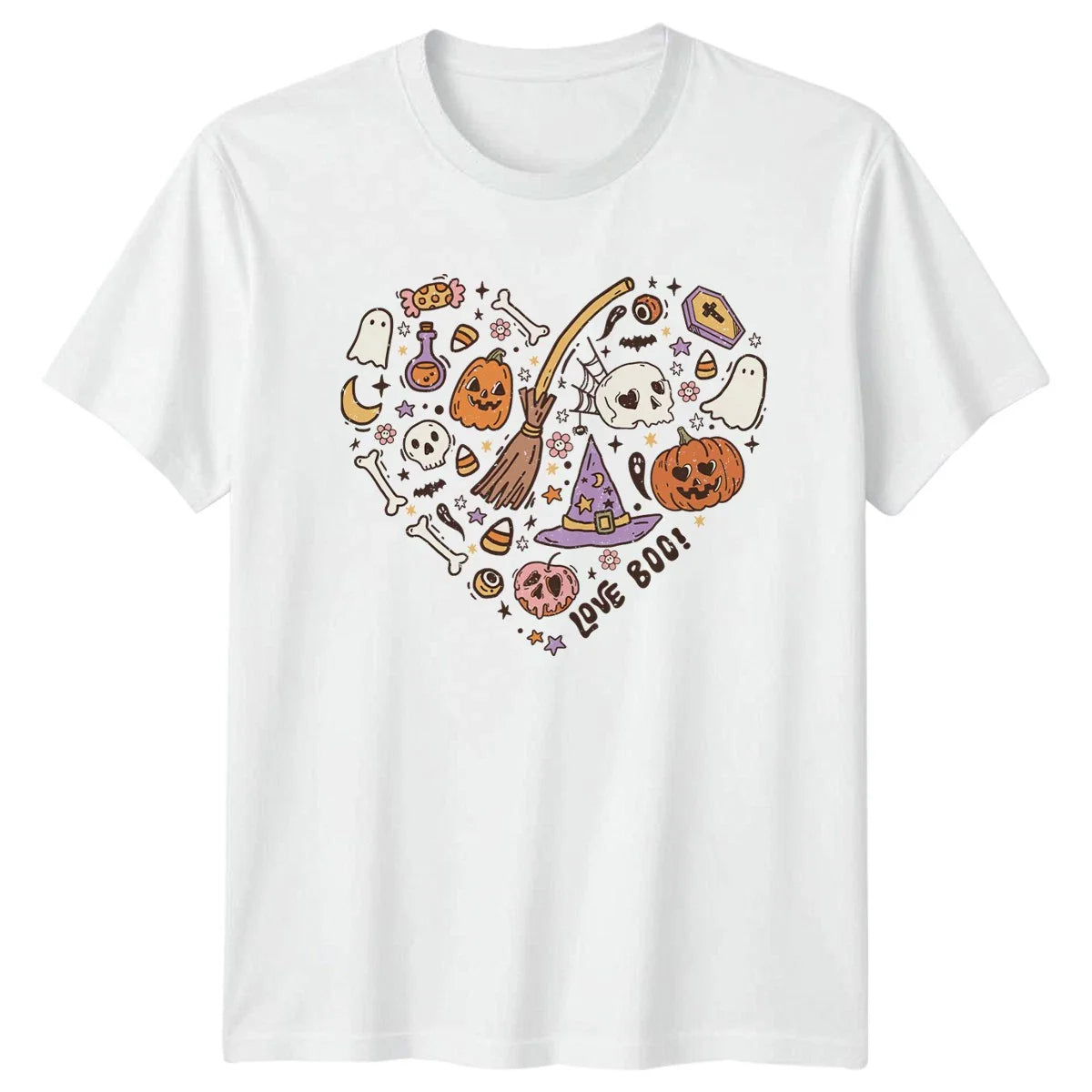 Love Boo T-Shirt Spooky Aesthetic Halloween Halloween Gift For Him And Her Unisex T-shirt, Sweatshirt, Hoodie, Long Sleeve Tee - T-Shirt, Sweatshirt, Hoodie