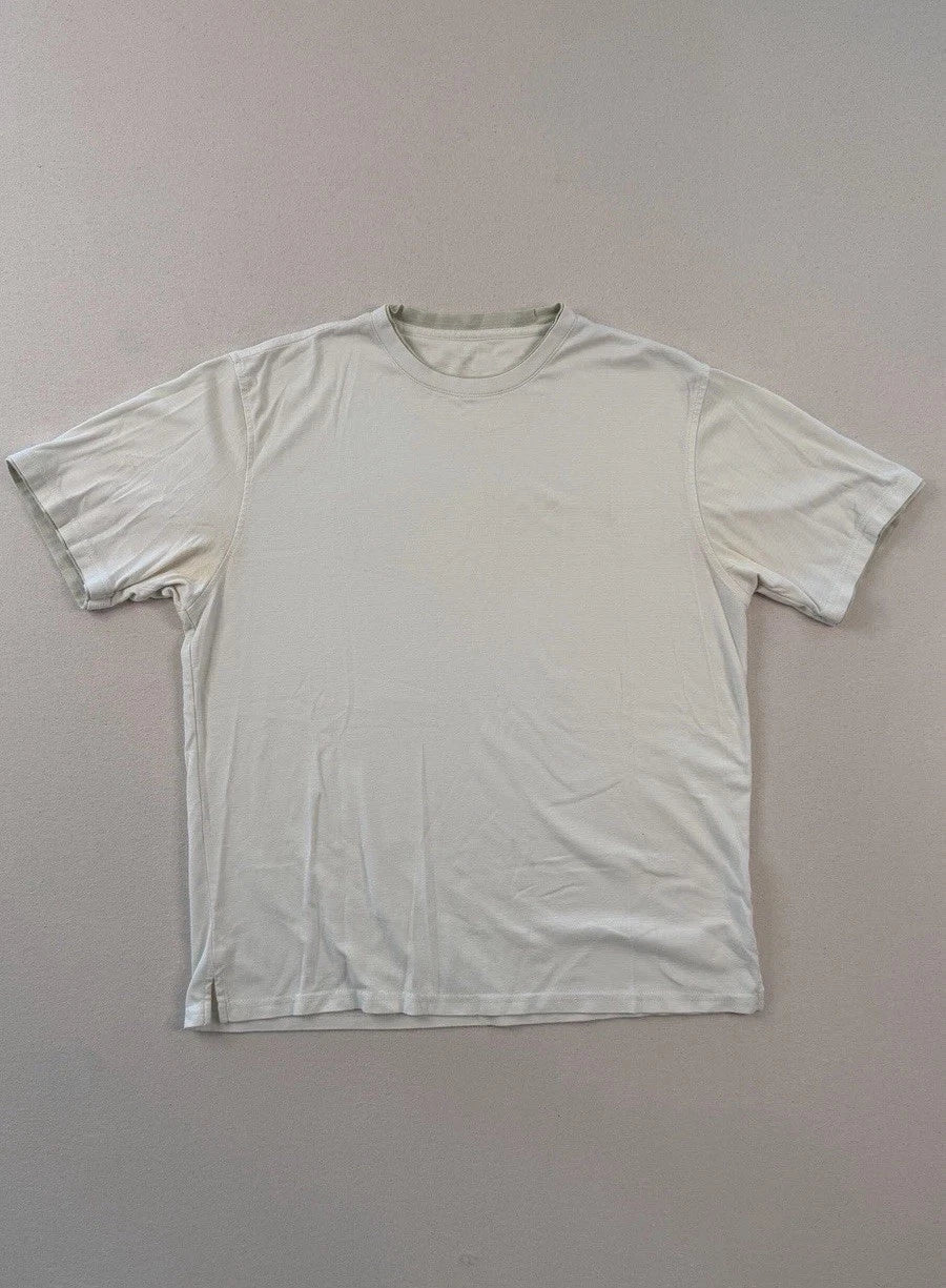 Mens Cream White Cotton T Shirt Size S Minimalist Basic Streetwear Y2K Crewneck Unisex T-shirt, Sweatshirt, Hoodie, Long Sleeve Tee - T-Shirt, Sweatshirt, Hoodie