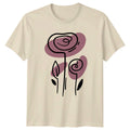 Minimalist Abstract Rose Line Art T-Shirt Abstract Floral Botanical Art Birthday Unisex T-shirt, Sweatshirt, Hoodie, Long Sleeve Tee - T-Shirt, Sweatshirt, Hoodie