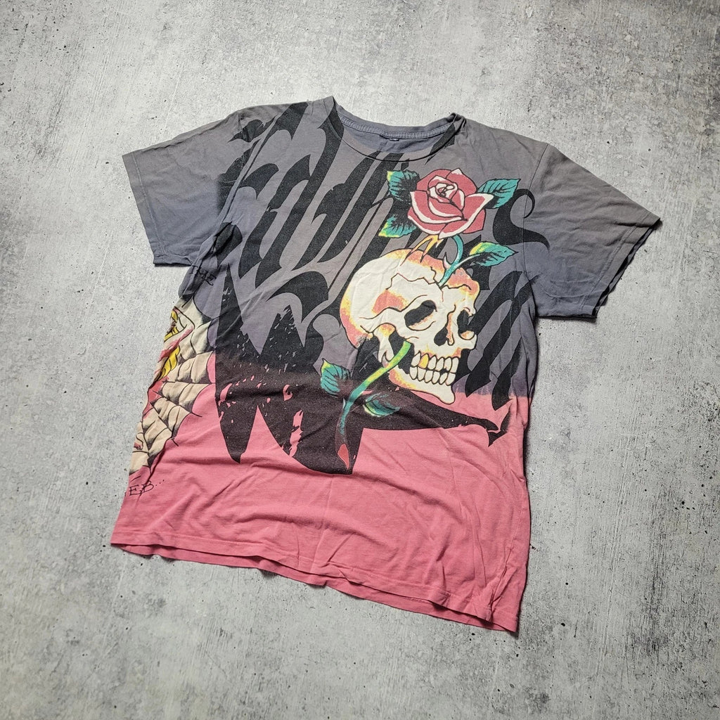 Vintage Ed Hardy By Christian Audigier T Shirt Mens Size L (M) Tattoo Logo Y2K Unisex T-shirt, Sweatshirt, Hoodie, Long Sleeve Tee - T-Shirt, Sweatshirt, Hoodie