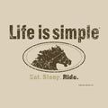 Horse T-shirt Size S 2XL NWT Life is Simple Ride New Beige Cotton Ts Unisex T-shirt, Sweatshirt, Hoodie, Long Sleeve Tee - T-Shirt, Sweatshirt, Hoodie