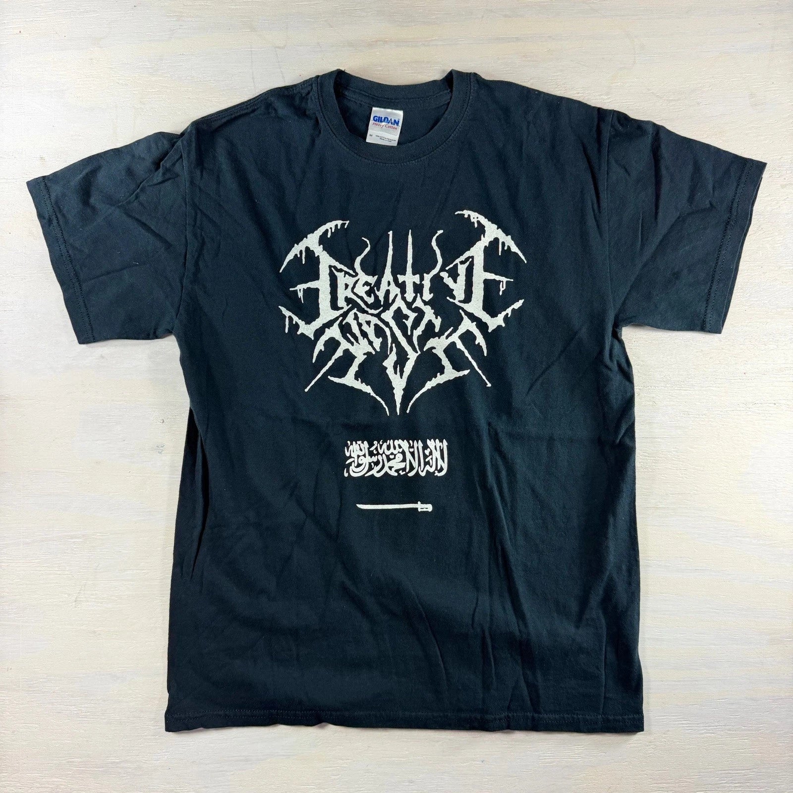 Creative Waste Band T Shirt Grindcore Metal Black Two Sided Sz M Saudi Arabia Unisex T-shirt, Sweatshirt, Hoodie, Long Sleeve Tee - T-Shirt, Sweatshirt, Hoodie