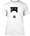 Cool Funny Cat , Black - Hi T-Shirt Made in the USA Size S to 5XL Unisex T-shirt, Sweatshirt, Hoodie, Long Sleeve Tee - T-Shirt, Sweatshirt, Hoodie