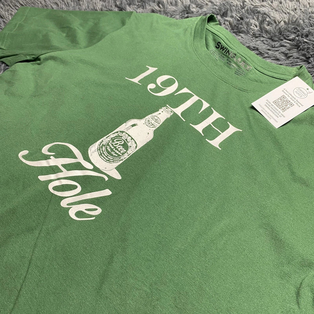 Swing Juice Mens Funny 19th Hole Beer Golf T Shirt Short Sleeve Green Sz XL NWT Unisex T-shirt, Sweatshirt, Hoodie, Long Sleeve Tee - T-Shirt, Sweatshirt, Hoodie