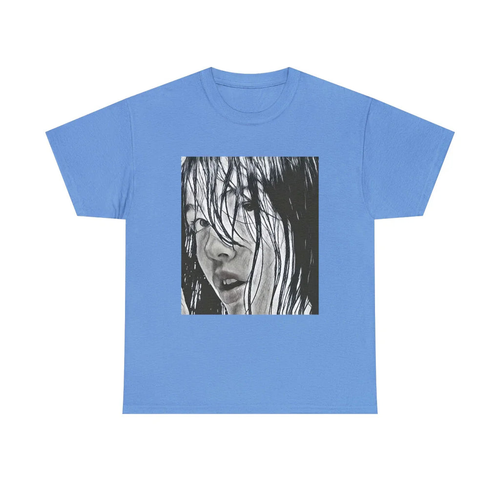 Black & White Drawing of Woman Unisex Heavy Cotton Aesthetic T-Shirt Unisex T-shirt, Sweatshirt, Hoodie, Long Sleeve Tee - T-Shirt, Sweatshirt, Hoodie