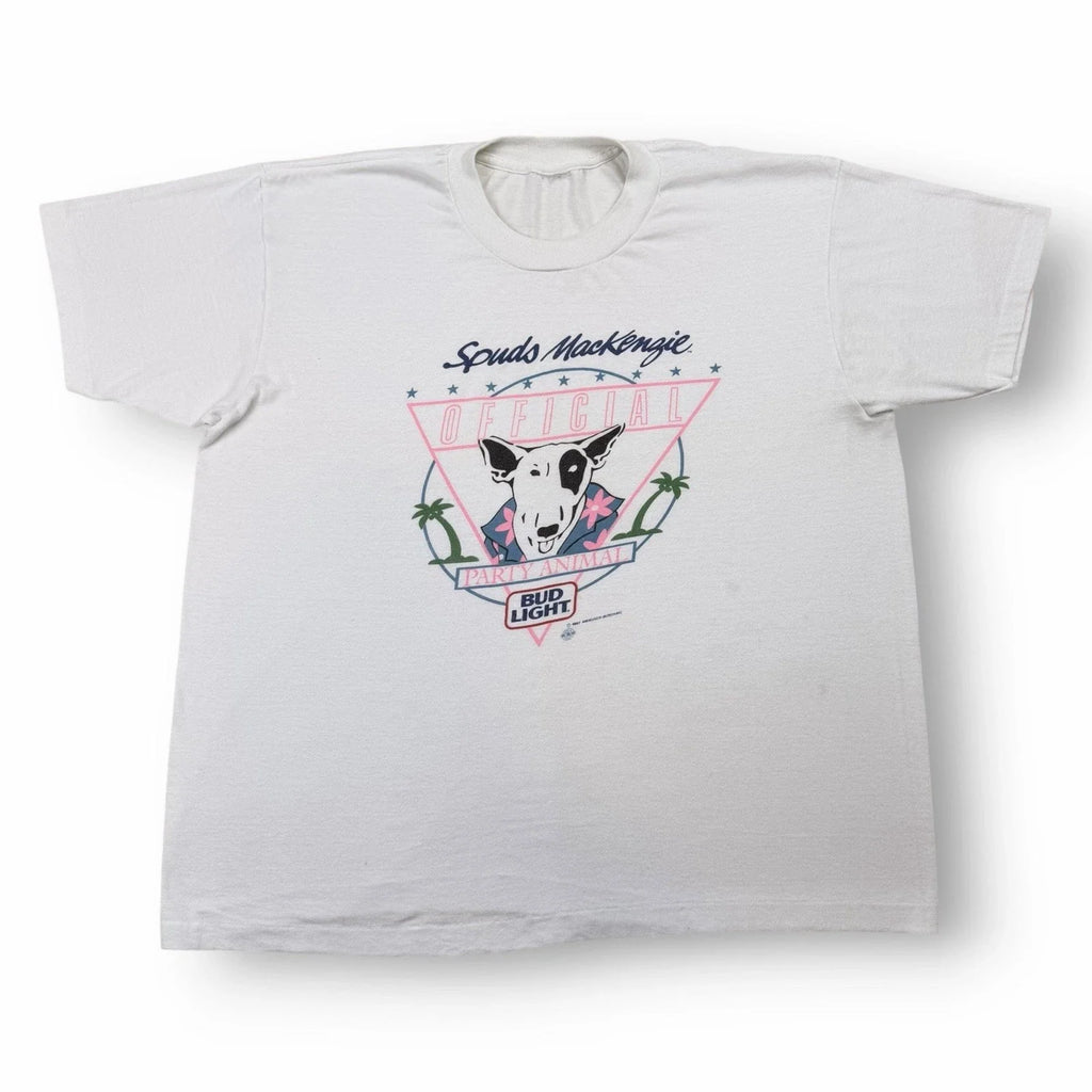 Vintage 80s Budweiser Spuds Mackenzie Party Animal T-Shirt Mens Size 2XL USA Unisex T-shirt, Sweatshirt, Hoodie, Long Sleeve Tee - T-Shirt, Sweatshirt, Hoodie