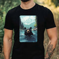 Mens Black Bear Swimming in Ocean Motif Cotton T-Shirt Size XS to 5XL Unisex T-shirt, Sweatshirt, Hoodie, Long Sleeve Tee - T-Shirt, Sweatshirt, Hoodie