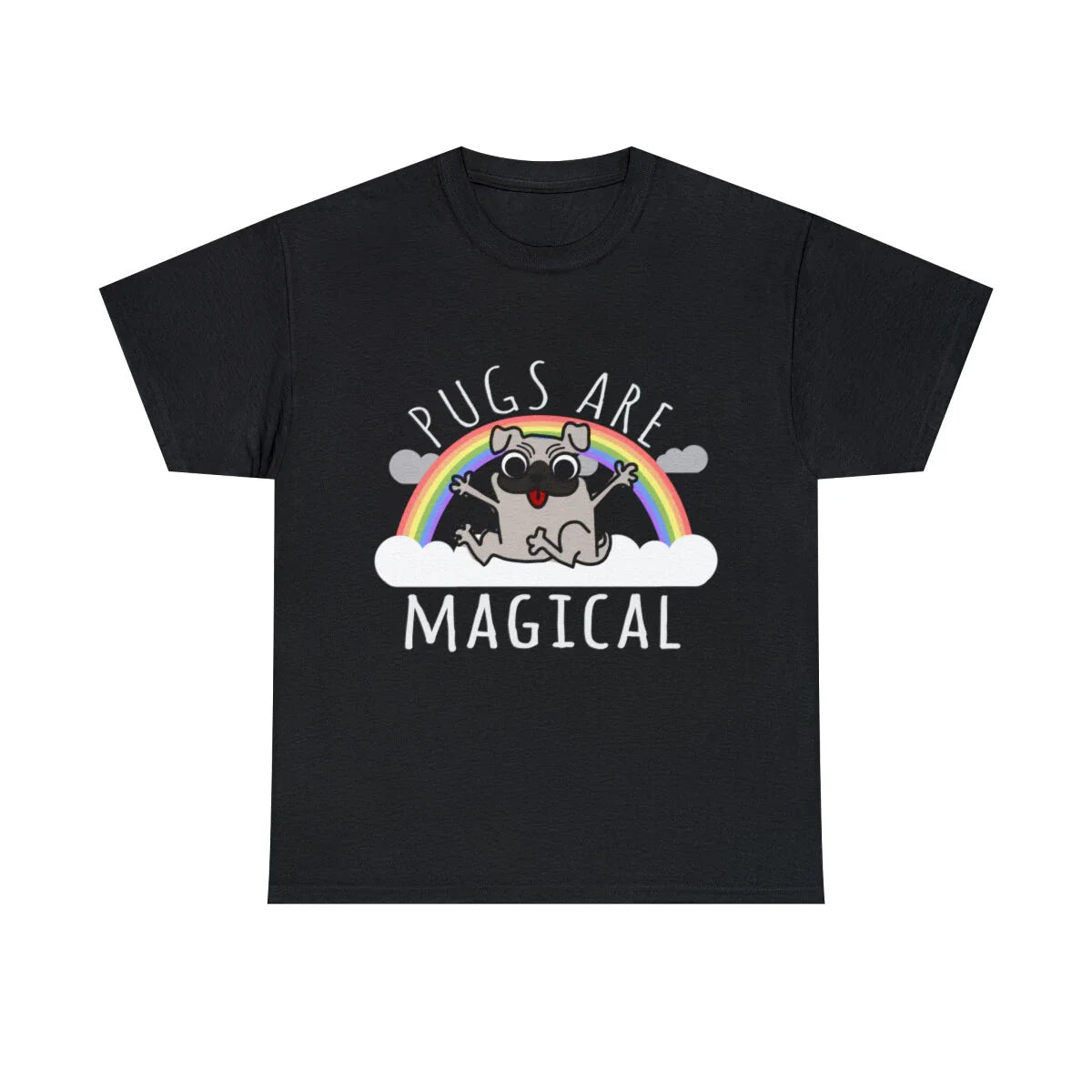 Pugs Are Magical Graphic Tee Shirt, S-5XL Unisex T-shirt, Sweatshirt, Hoodie, Long Sleeve Tee - T-Shirt, Sweatshirt, Hoodie