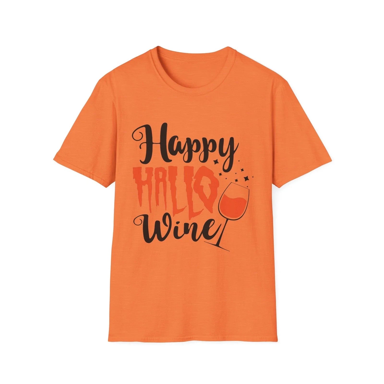 Funny Wine Lover Unisex T-Shirt, Halloween Shirt, Happy Hallo Wine Tee, Unisex T-shirt, Sweatshirt, Hoodie, Long Sleeve Tee - T-Shirt, Sweatshirt, Hoodie