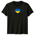 Ukraine Heartbeat Flag Patriotism Mens T-Shirt Ladies Graphic Tee Unisex Unisex T-shirt, Sweatshirt, Hoodie, Long Sleeve Tee - T-Shirt, Sweatshirt, Hoodie