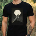 Mens Wolf in the Moonlight Motif Cotton T-Shirt Size XS to 5XL Unisex T-shirt, Sweatshirt, Hoodie, Long Sleeve Tee - T-Shirt, Sweatshirt, Hoodie