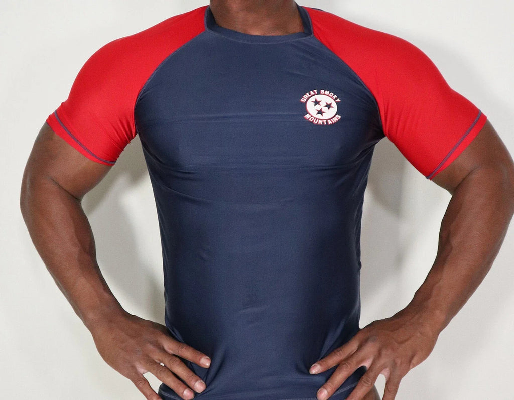 MEN'S ATHLETIC BLUE/RED T-SHIRT SIZE SMALL Unisex T-shirt, Sweatshirt, Hoodie, Long Sleeve Tee - T-Shirt, Sweatshirt, Hoodie