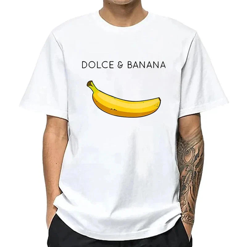 Dolce & Banana Graphic T Shirt Funny Meme Parody Fruit Tee Cotton Mens S-XXL Unisex T-shirt, Sweatshirt, Hoodie, Long Sleeve Tee - T-Shirt, Sweatshirt, Hoodie