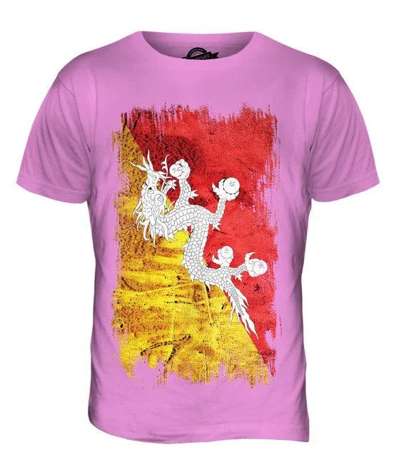 BHUTAN GRUNGE FLAG MENS T SHIRT TEE SHIRT XS S M L XL 2XL 3XL 4XL 5XL Unisex T-shirt, Sweatshirt, Hoodie, Long Sleeve Tee - T-Shirt, Sweatshirt, Hoodie