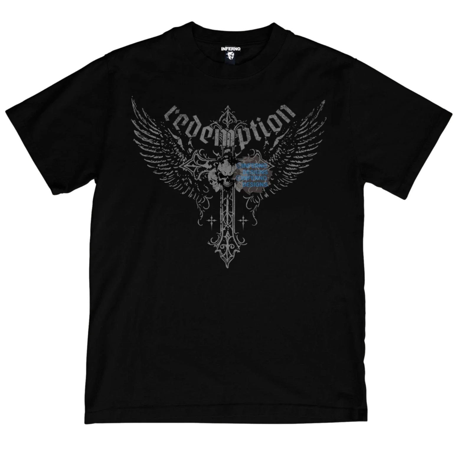 Y2K Grunge Skull Cross Tshirt, Gothic Cross, Alternative clothing, Wings Y2K Tee Unisex T-shirt, Sweatshirt, Hoodie, Long Sleeve Tee - T-Shirt, Sweatshirt, Hoodie