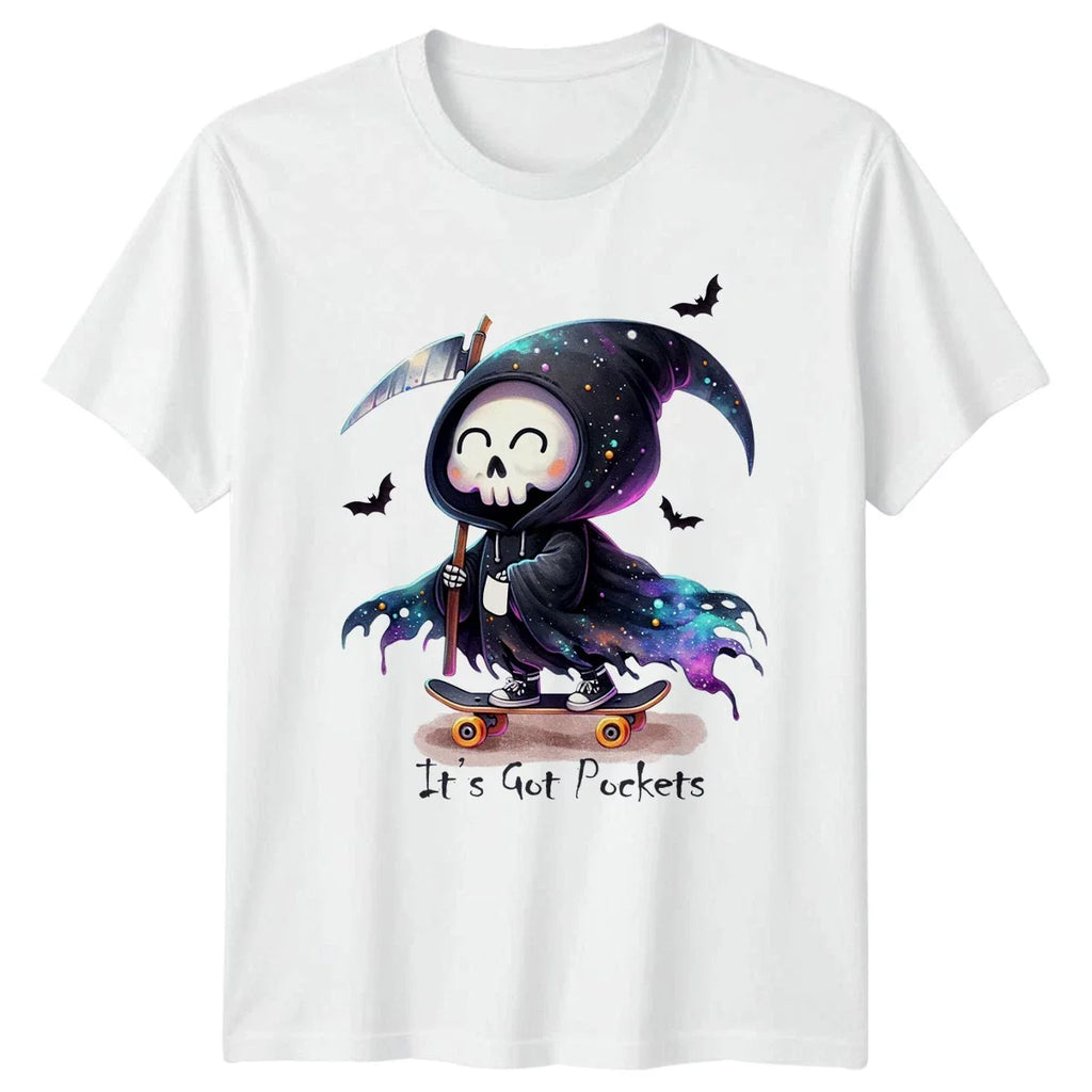 Its Got Pockets T-Shirt Cute Grim Reaper Skateboarding Gift For Him And Her Unisex T-shirt, Sweatshirt, Hoodie, Long Sleeve Tee - T-Shirt, Sweatshirt, Hoodie