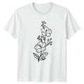 Botanical Flower Sketch Nature Art T-Shirt Botanical Floral Birthday Gift Unisex T-shirt, Sweatshirt, Hoodie, Long Sleeve Tee - T-Shirt, Sweatshirt, Hoodie