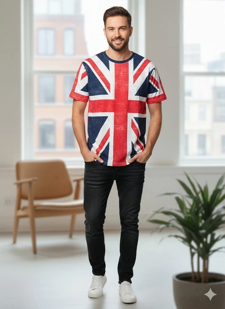 Union Jack T-Shirt Unisex 100% Cotton  Kids & Adults  Crew Neck  Same Day  POST Unisex T-shirt, Sweatshirt, Hoodie, Long Sleeve Tee - T-Shirt, Sweatshirt, Hoodie