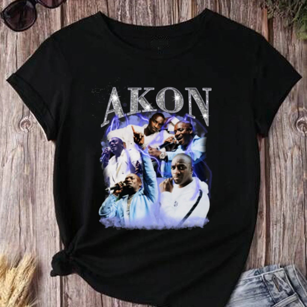 Retro Akon Rap Tee, Akon Rapper Graphic T-shirt, Vintage Akon Tee for Rap Lovers Unisex T-shirt, Sweatshirt, Hoodie, Long Sleeve Tee - T-Shirt, Sweatshirt, Hoodie