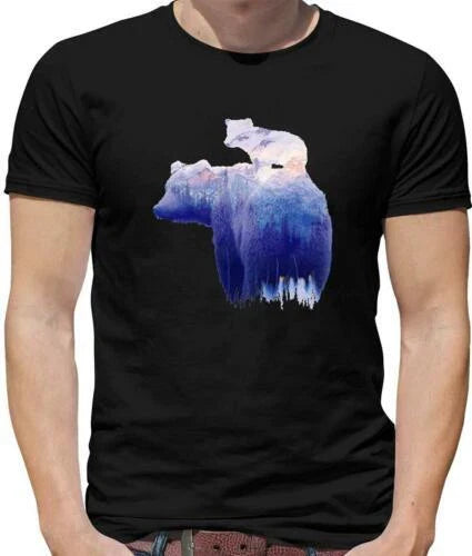 Mountain Bear Mens - Bear Pattern - Mountain - Cool Cute - Animal Unisex T-shirt, Sweatshirt, Hoodie, Long Sleeve Tee - T-Shirt, Sweatshirt, Hoodie