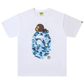 BAPE ABC Camo Milo On Big Ape Head T-Shirt White Blue | A Bathing Ape Unisex T-shirt, Sweatshirt, Hoodie, Long Sleeve Tee - T-Shirt, Sweatshirt, Hoodie