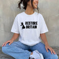 Restore Britain T-Shirt Patriotic Vintage UK Map British Statement Gift Party Unisex T-shirt, Sweatshirt, Hoodie, Long Sleeve Tee - T-Shirt, Sweatshirt, Hoodie