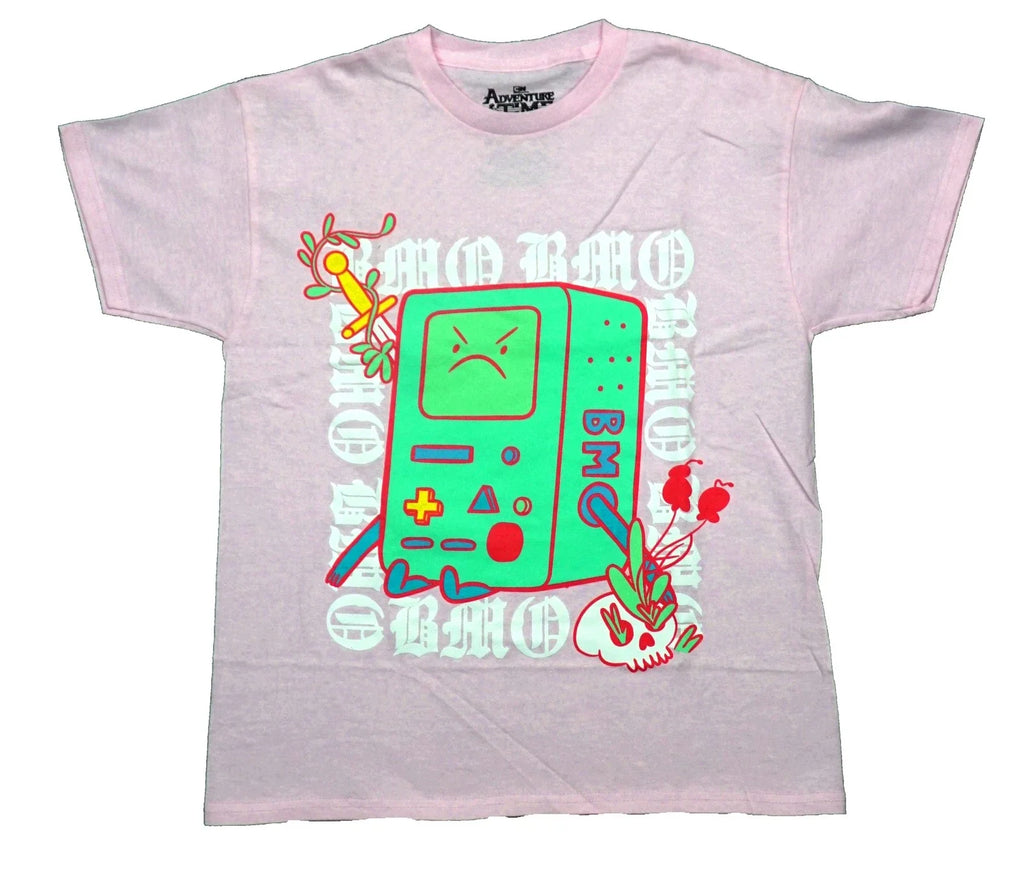 Adventure Time New Adult T-Shirt - BMO Surrounded by Gothic Font Unisex T-shirt, Sweatshirt, Hoodie, Long Sleeve Tee - T-Shirt, Sweatshirt, Hoodie