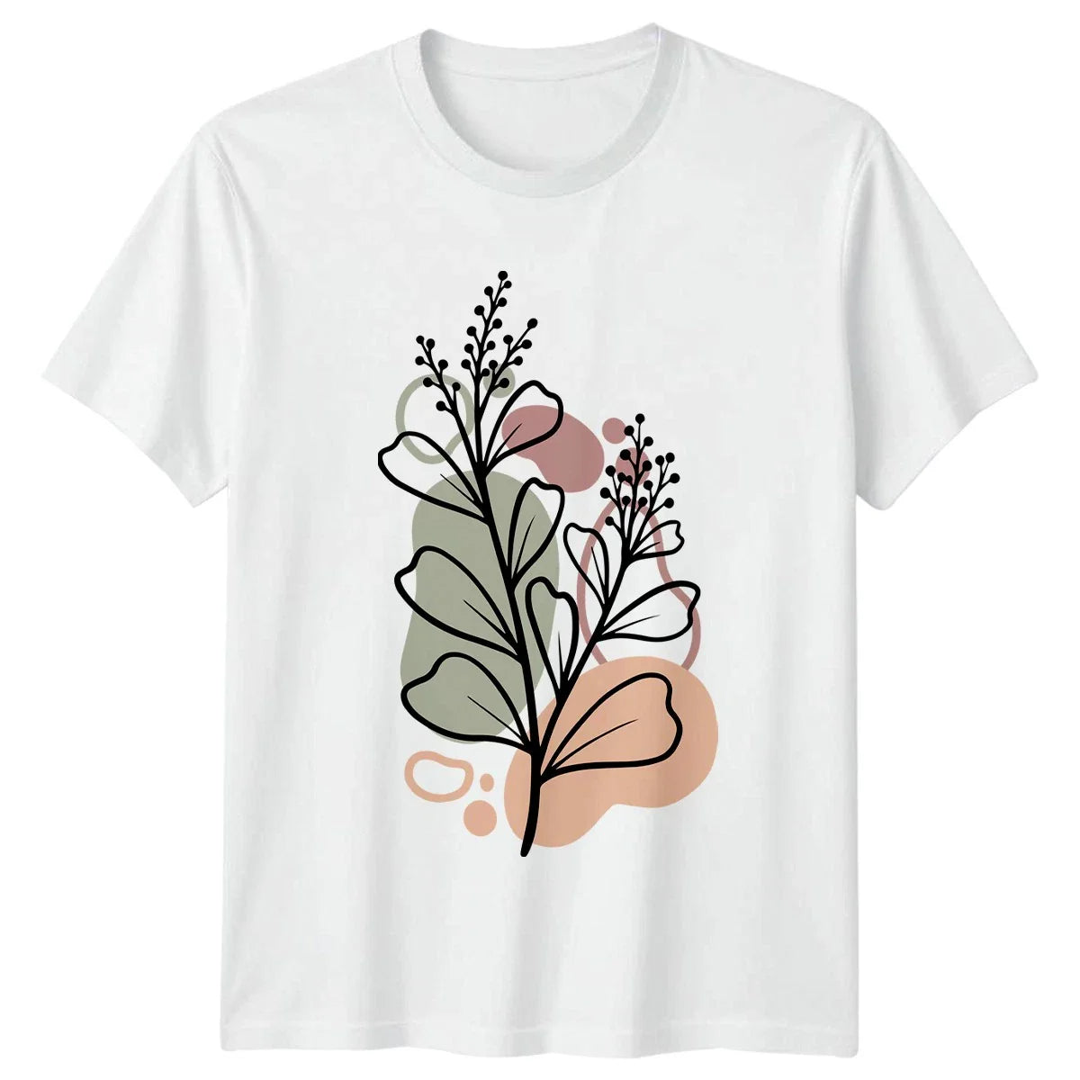 Abstract Boho Plant Minimalist Aesthetic Womens T-Shirt Minimalist Art Unisex T-shirt, Sweatshirt, Hoodie, Long Sleeve Tee - T-Shirt, Sweatshirt, Hoodie