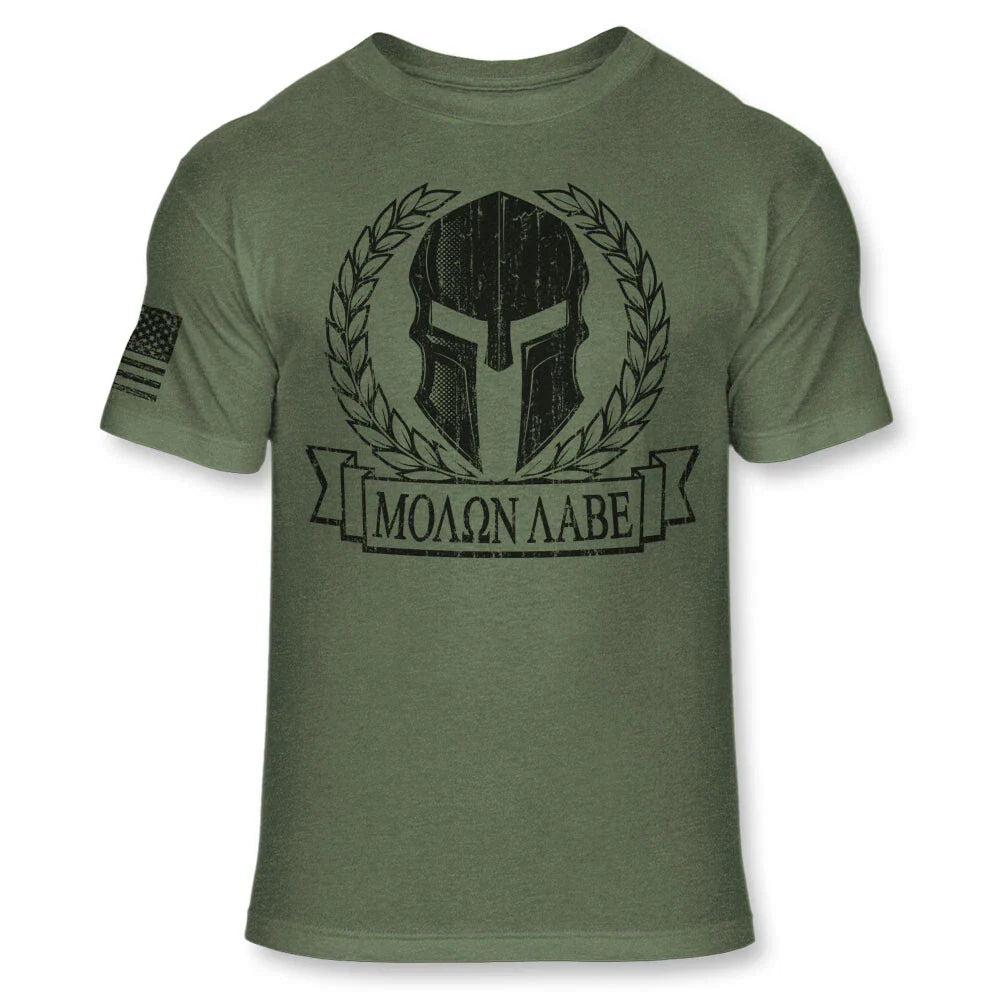 Spartan Warrior Helmet T-Shirt  Molon Labe Shirt - Soft Blend T-Shirt - A208 Unisex T-shirt, Sweatshirt, Hoodie, Long Sleeve Tee - T-Shirt, Sweatshirt, Hoodie