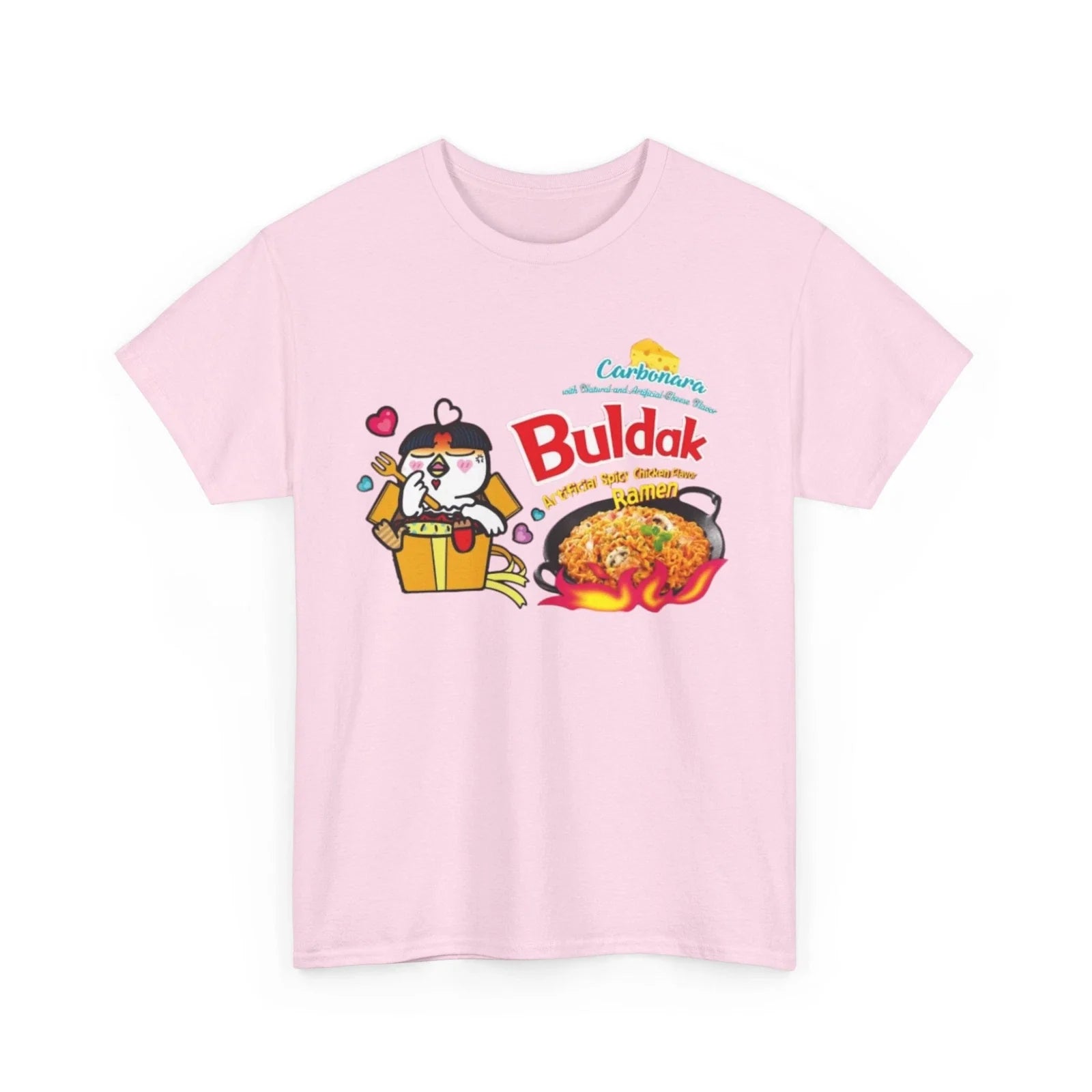 Buldak Ramen T-shirt, Spicy Carbonara Ramen Noodle Shirt, Foodie Tee Unisex T-shirt, Sweatshirt, Hoodie, Long Sleeve Tee - T-Shirt, Sweatshirt, Hoodie
