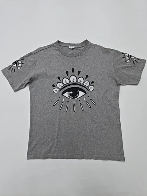KENZO Boys Gray Graphic Print T-Shirt Size M Regular Crew Neck Cotton Unisex T-shirt, Sweatshirt, Hoodie, Long Sleeve Tee - T-Shirt, Sweatshirt, Hoodie