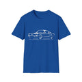 1965 Ford Mustang Fastback T-Shirt  Classic Muscle Car Vintage Line Art Graphic Unisex T-shirt, Sweatshirt, Hoodie, Long Sleeve Tee - T-Shirt, Sweatshirt, Hoodie