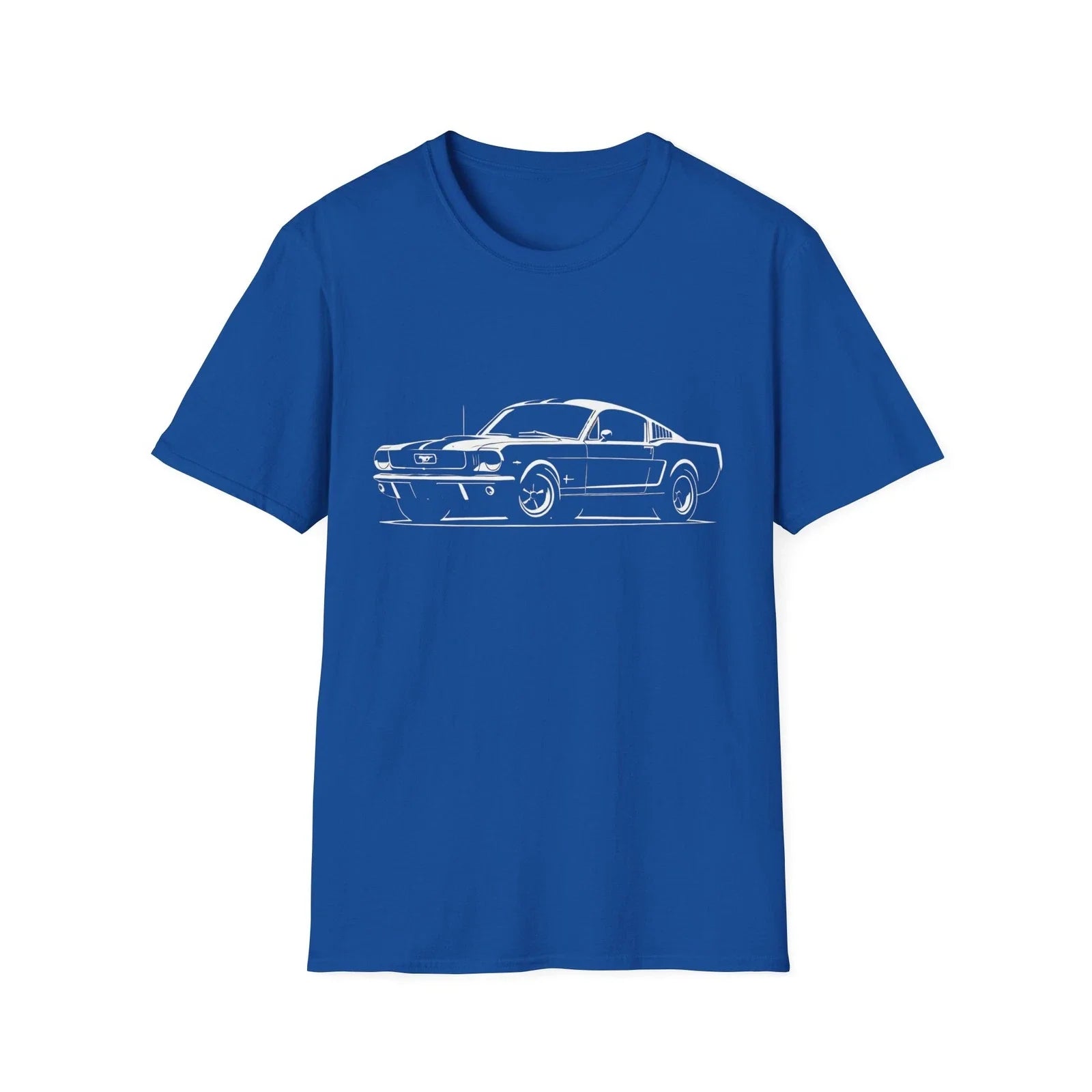 1965 Ford Mustang Fastback T-Shirt  Classic Muscle Car Vintage Line Art Graphic Unisex T-shirt, Sweatshirt, Hoodie, Long Sleeve Tee - T-Shirt, Sweatshirt, Hoodie