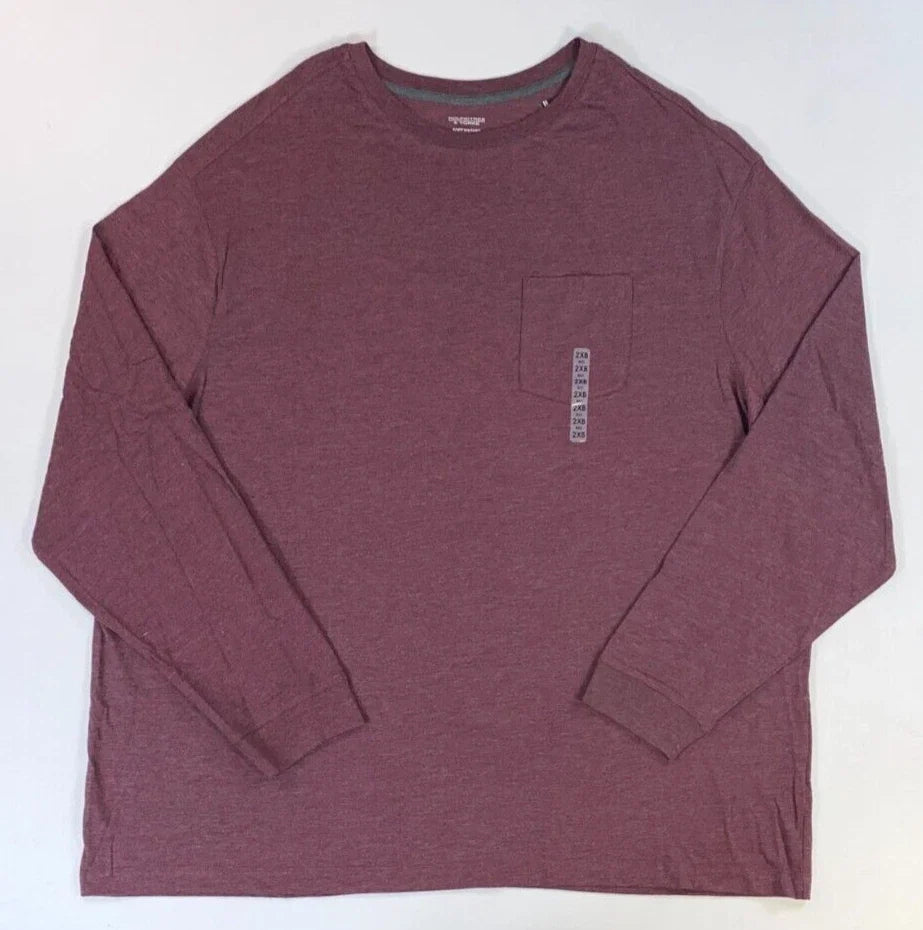 NWT Men's Big & Tall Roundtree & Yorke Soft Washed Long Sleeve T-Shirt w/pocket Unisex T-shirt, Sweatshirt, Hoodie, Long Sleeve Tee - T-Shirt, Sweatshirt, Hoodie