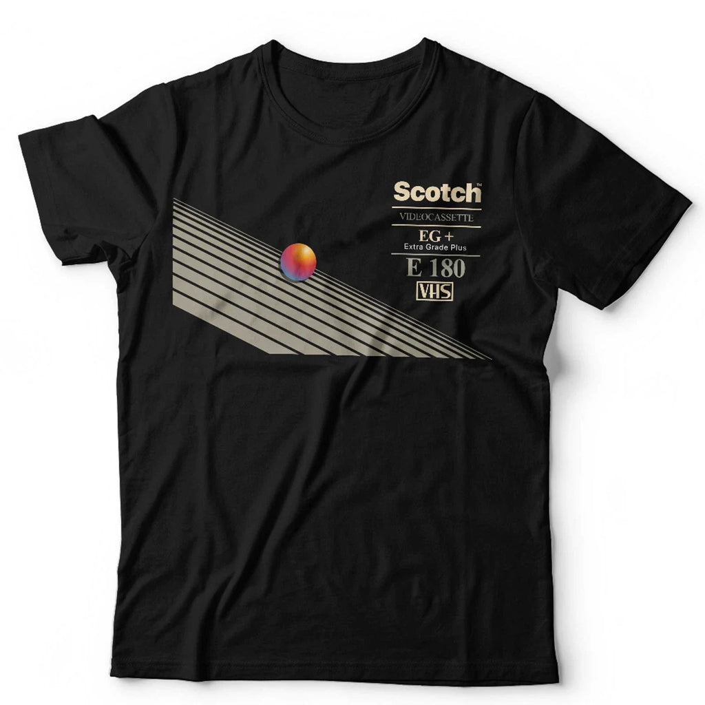 VHS T Shirt Scotch VIdeo Cassette Unisex Retro Vintage 70's 80's 90's Classic Unisex T-shirt, Sweatshirt, Hoodie, Long Sleeve Tee - T-Shirt, Sweatshirt, Hoodie