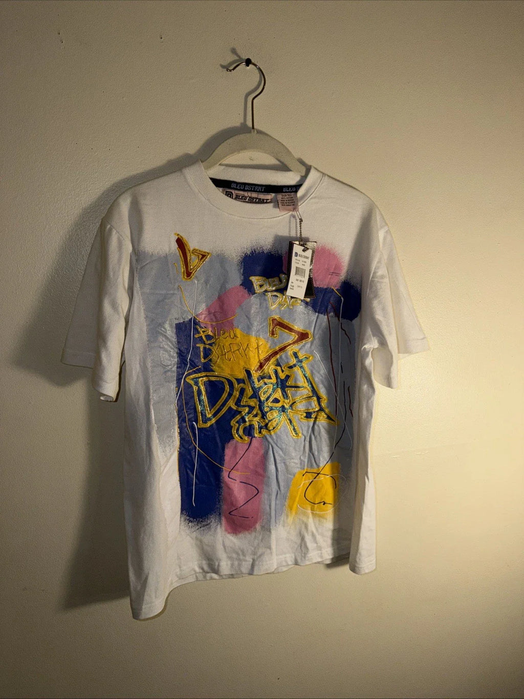 Vng Bleu Dstrkt Original Raised Graffiti Mens Short Sleeve T Shirt Size S NWT Unisex T-shirt, Sweatshirt, Hoodie, Long Sleeve Tee - T-Shirt, Sweatshirt, Hoodie
