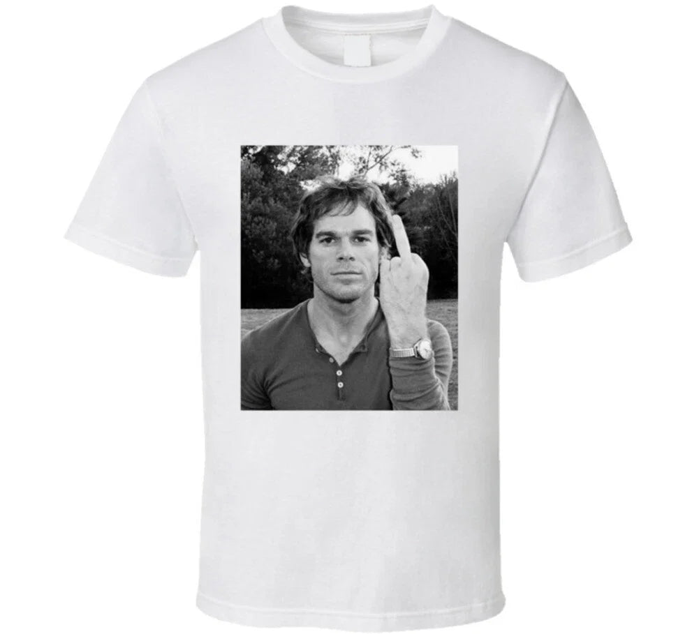 Michael C. Hall Middle Finger T Shirt Unisex T-shirt, Sweatshirt, Hoodie, Long Sleeve Tee - T-Shirt, Sweatshirt, Hoodie