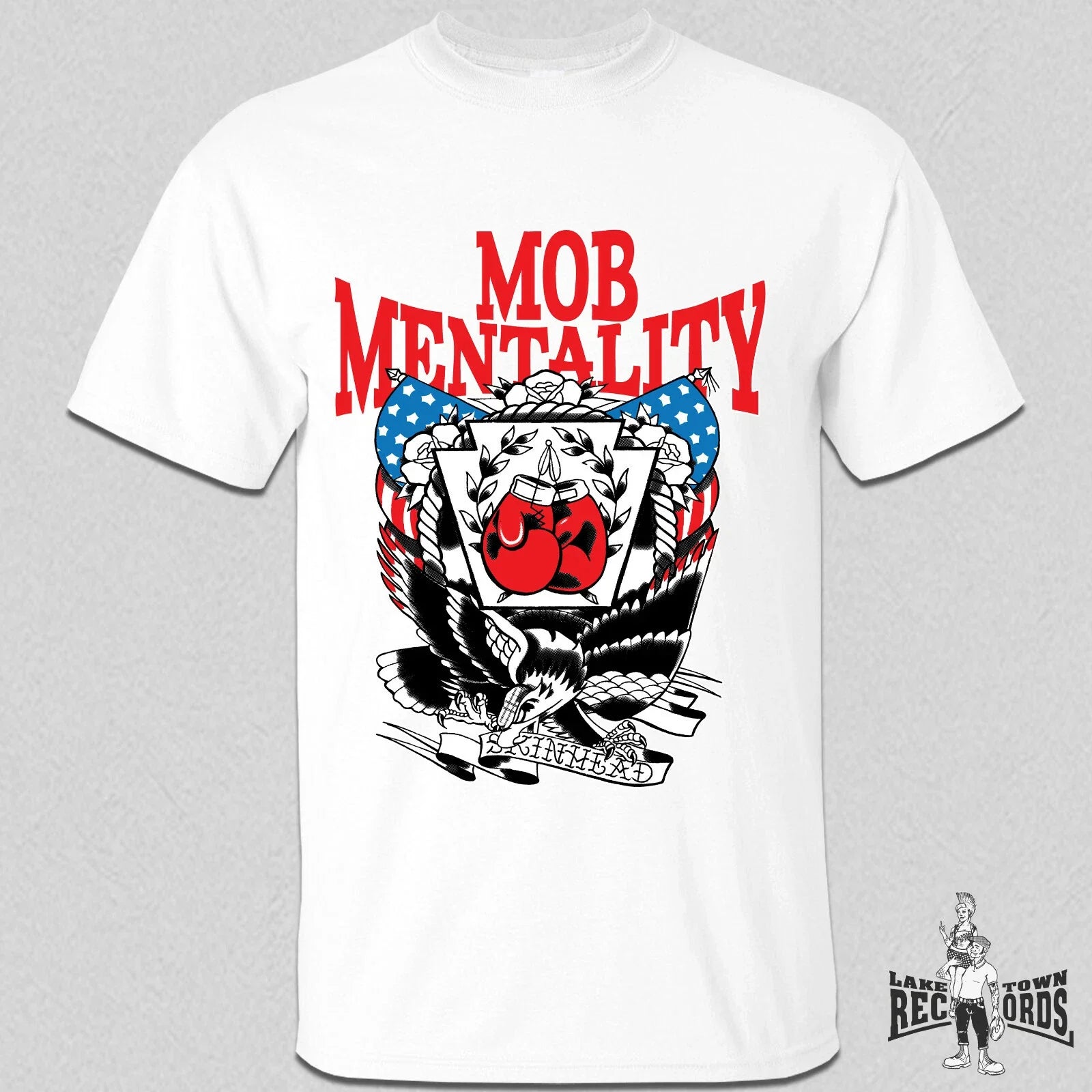 MOB MENTALITY - SKINHEAD (T-SHIRT) White S-3XL Oi! Skinhead Punk Noi!se Rancid Unisex T-shirt, Sweatshirt, Hoodie, Long Sleeve Tee - T-Shirt, Sweatshirt, Hoodie