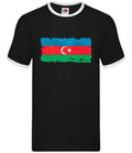 Azerbadjan Drapeau Grunge - Hommes Contraste - Azerbaijani Pays Baku Drapeaux Unisex T-shirt, Sweatshirt, Hoodie, Long Sleeve Tee - T-Shirt, Sweatshirt, Hoodie