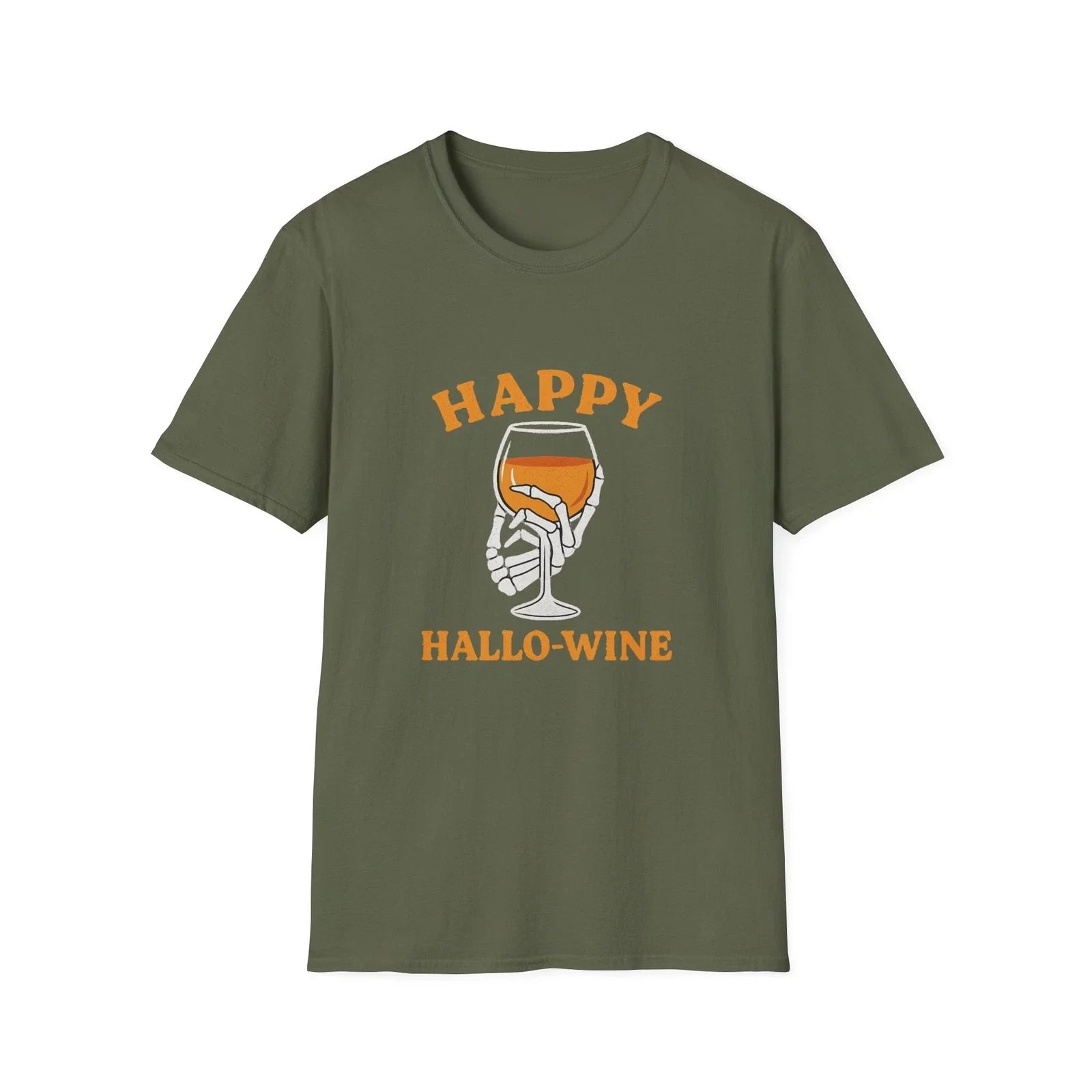 Happy Hallo-Wine Unisex T-Shirt, Funny Wine Shirt, Halloween Apparel, Wine [...] Unisex T-shirt, Sweatshirt, Hoodie, Long Sleeve Tee - T-Shirt, Sweatshirt, Hoodie