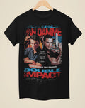 Double Impact - Movie Poster Inspired Unisex Black T-Shirt Unisex T-shirt, Sweatshirt, Hoodie, Long Sleeve Tee - T-Shirt, Sweatshirt, Hoodie
