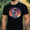 Mens Astronaut Playing Guitar Print Cotton T-Shirt Size XS to 5XL Unisex T-shirt, Sweatshirt, Hoodie, Long Sleeve Tee - T-Shirt, Sweatshirt, Hoodie