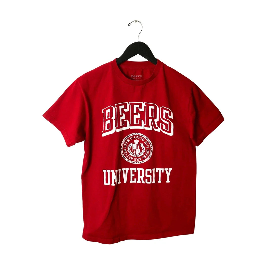 Beers University T Shirt Classic Statement Graphic Tee Short Sleeve 100% Cotton Unisex T-shirt, Sweatshirt, Hoodie, Long Sleeve Tee - T-Shirt, Sweatshirt, Hoodie