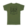 Gift T-Shirt : Denver Colorado Square Modern Minimalist Font Unisex T-shirt, Sweatshirt, Hoodie, Long Sleeve Tee - T-Shirt, Sweatshirt, Hoodie